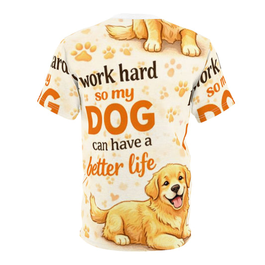 Golden Work Hard Tee