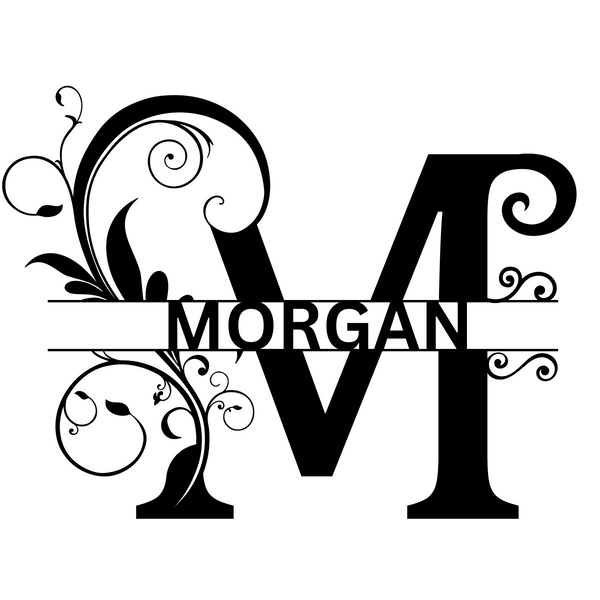 Split Letter Monogram M