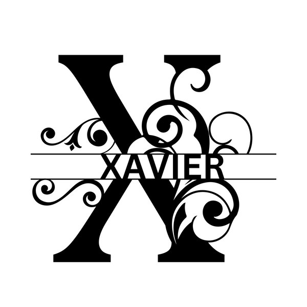 Split Letter Monogram X
